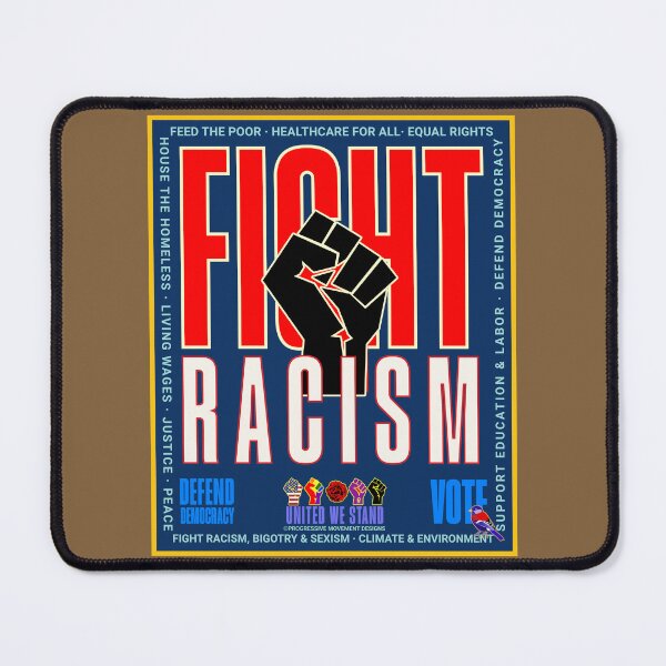 Item preview, PMD00927 Progressive Movement Designs patriotic fight racism design shows you support democracy progressive goals for Progressives Democrats Independents Liberals designed and sold by ProgressiveLeft.