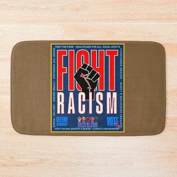 Item preview, PMD00927 Progressive Movement Designs patriotic fight racism design shows you support democracy progressive goals for Progressives Democrats Independents Liberals designed and sold by ProgressiveLeft.