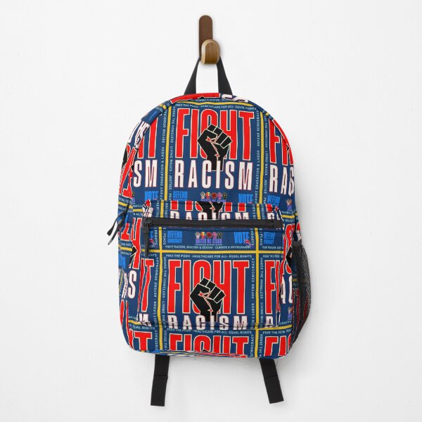 Item preview, PMD00927 Progressive Movement Designs patriotic fight racism design shows you support democracy progressive goals for Progressives Democrats Independents Liberals designed and sold by ProgressiveLeft.