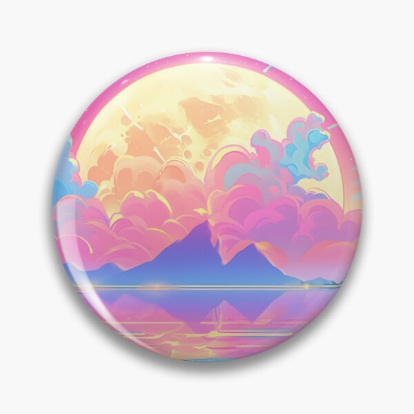 Artikelvorschau, Y2K Aesthetic - Prismatica Moonrise Landscape entworfen und verkauft von Cosmic-Canvases.