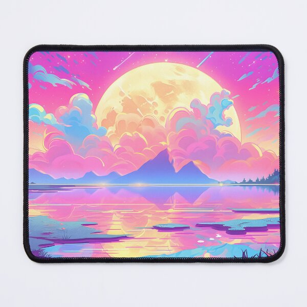 Artikelvorschau, Y2K Aesthetic - Prismatica Moonrise Landscape entworfen und verkauft von Cosmic-Canvases.