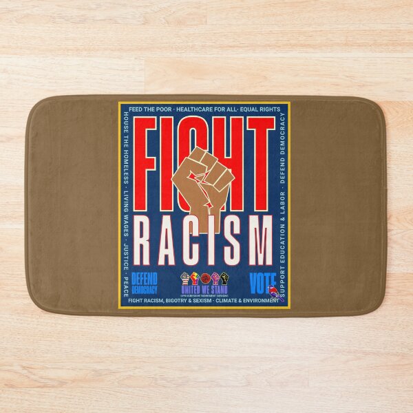 Item preview, PMD00928 Progressive Movement Designs patriotic fight racism design shows you support democracy progressive goals for Progressives Democrats Independents Liberals designed and sold by ProgressiveLeft.