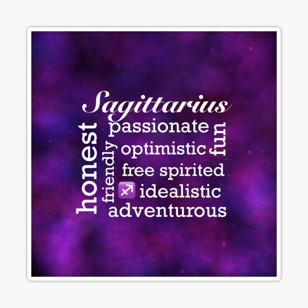 Sagittarius zodiac sign character traits Sticker