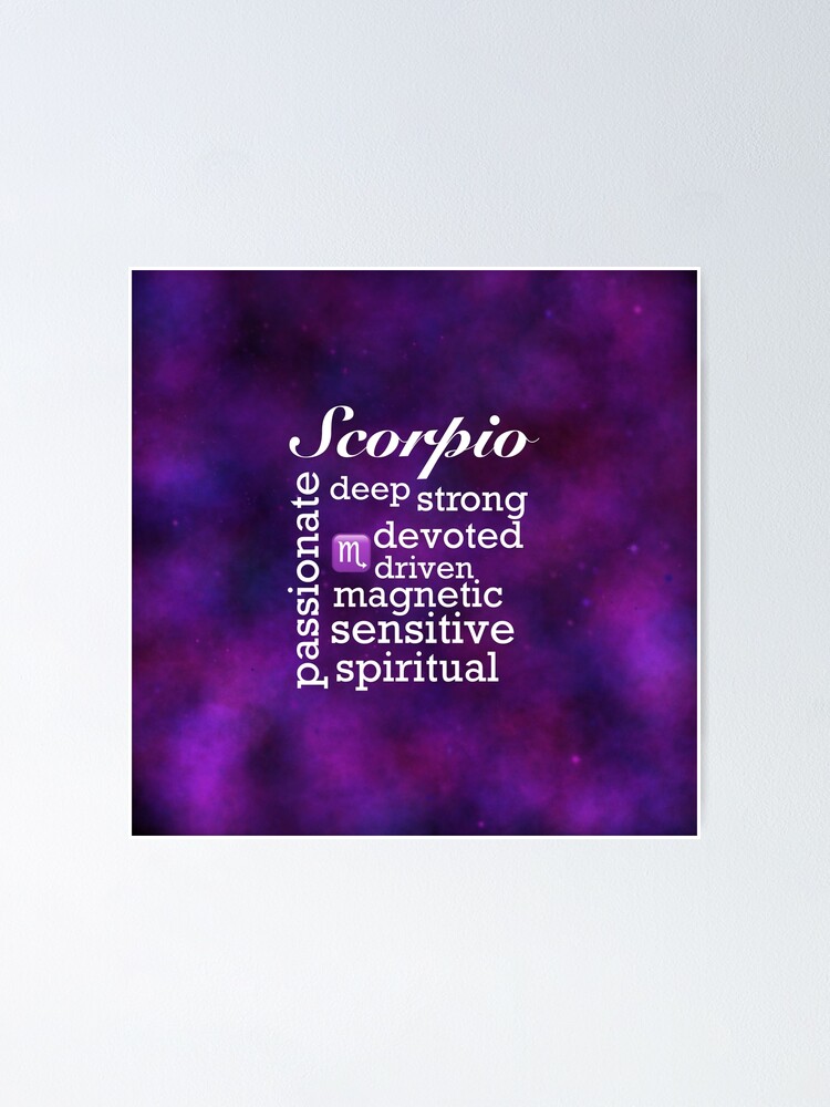 Scorpio zodiac sign character traits Poster