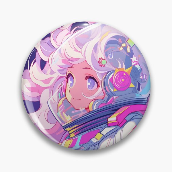 Artikelvorschau, Y2K Aesthetic - Stellar Dreamer: Neon Galaxy Astronaut Girl entworfen und verkauft von Cosmic-Canvases.
