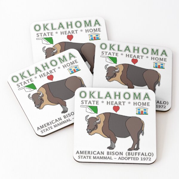 Item preview, Oklahoma - American Bison(Buffalo) - State, Heart, Home - state symbols designed and sold by Colleen Macomber.