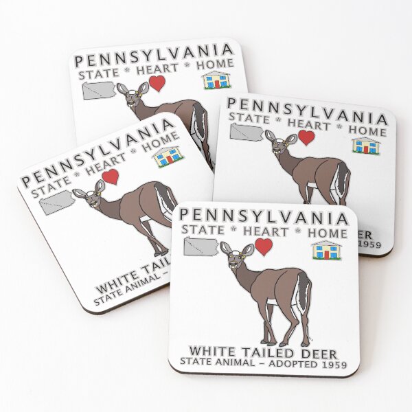 Item preview, Pennsylvania - White Tailed Deer - State, Heart, Home - state symbols designed and sold by Colleen Macomber.