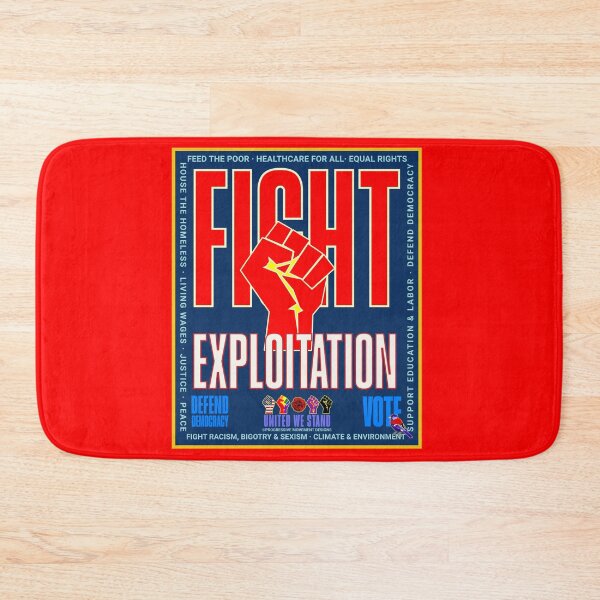 Item preview, PMD00931 Progressive Movement Designs patriotic American fight exploitation design shows you support democracy progressive goals for Progressives Democrats Independents Liberals designed and sold by ProgressiveLeft.