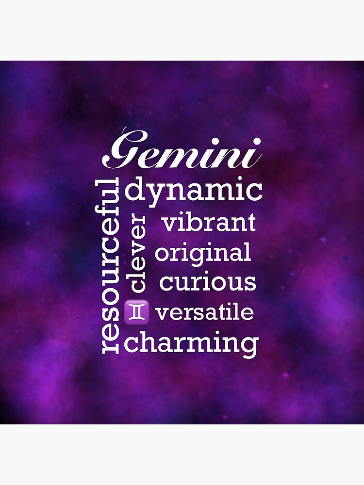 Gemini zodiac sign character traits Poster