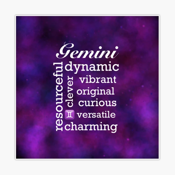 Gemini zodiac sign character traits Sticker