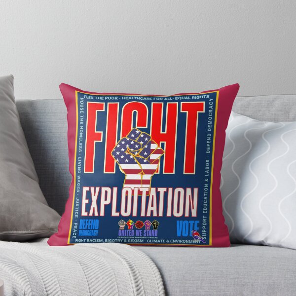 Item preview, PMD00932 Progressive Movement Designs patriotic American fight exploitation design shows you support democracy progressive goals for Progressives Democrats Independents Liberals designed and sold by ProgressiveLeft.