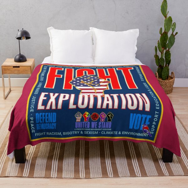 Item preview, PMD00932 Progressive Movement Designs patriotic American fight exploitation design shows you support democracy progressive goals for Progressives Democrats Independents Liberals designed and sold by ProgressiveLeft.