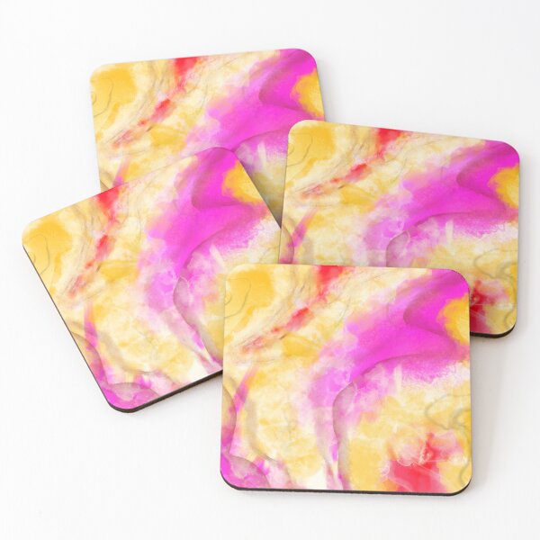 Item preview, Yellow and Pink handmade Abstract designed and sold by AlmosFrostedArt.