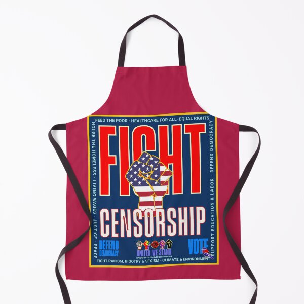 Item preview, PMD00933 Progressive Movement Designs patriotic American fight censorship design shows you support democracy progressive goals for Progressives Democrats Independents Liberals designed and sold by ProgressiveLeft.