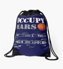 Occupy mars Drawstring Bag