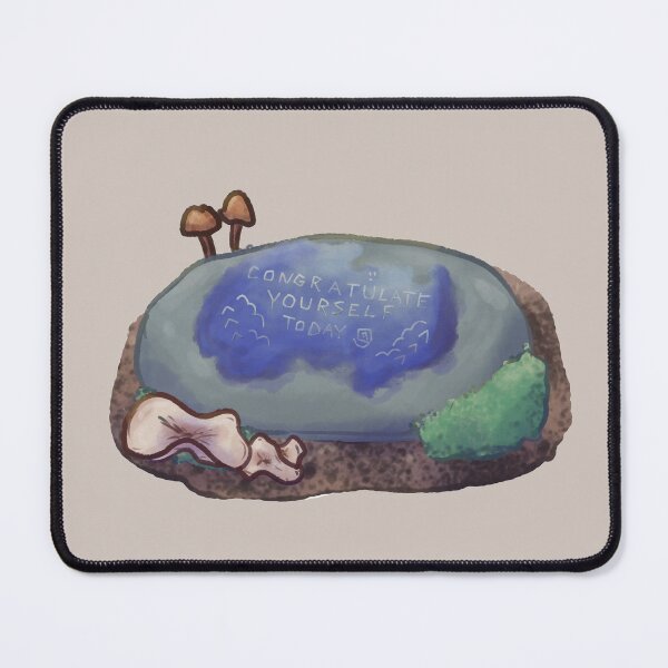 Item preview, "Congratulate Yourself Today" Inspiring Painted Rock Design designed and sold by strudeldoodle.