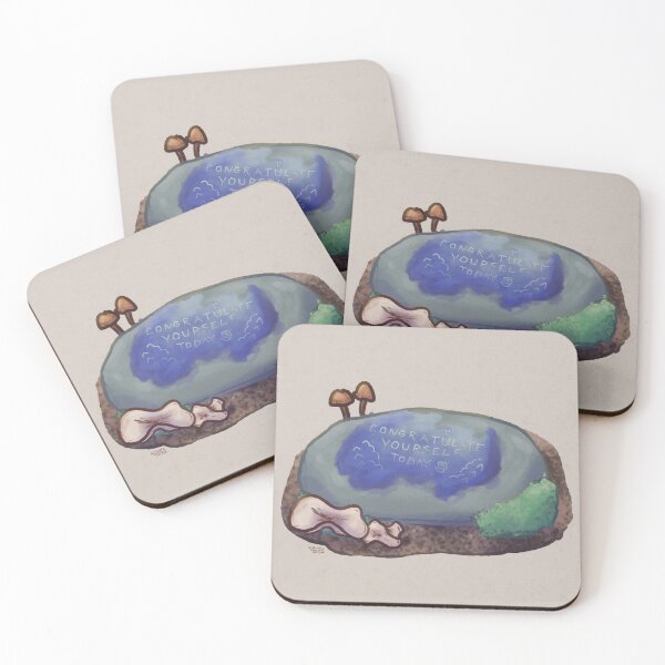 Item preview, "Congratulate Yourself Today" Inspiring Painted Rock Design designed and sold by strudeldoodle.
