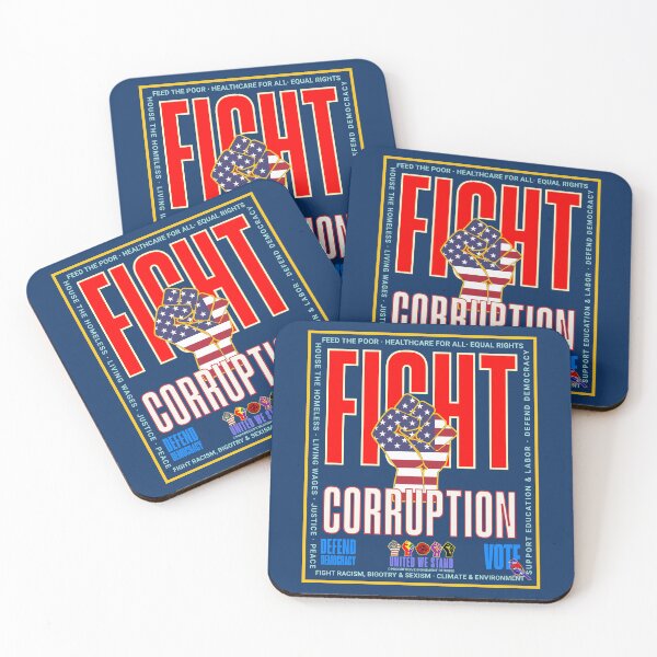 Item preview, PMD00934 Progressive Movement Designs patriotic American fight corruption design shows you support democracy progressive goals for Progressives Democrats Independents Liberals designed and sold by ProgressiveLeft.