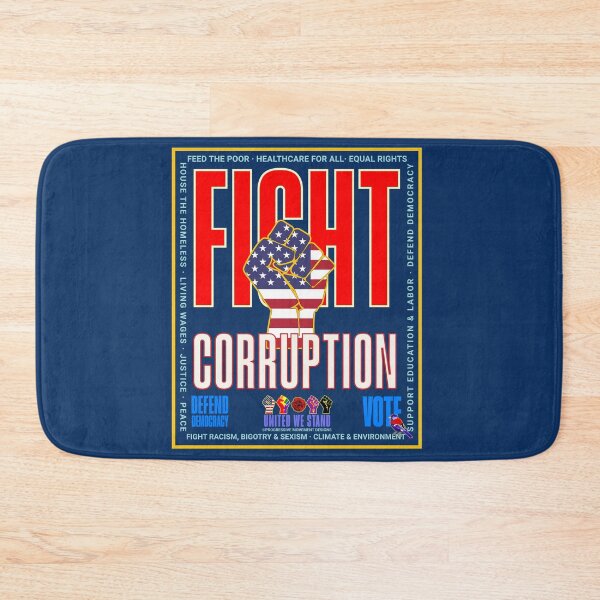 Item preview, PMD00934 Progressive Movement Designs patriotic American fight corruption design shows you support democracy progressive goals for Progressives Democrats Independents Liberals designed and sold by ProgressiveLeft.
