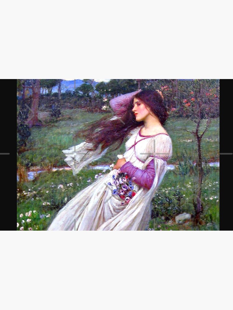 Aperçu 2 sur 2. Skin adhésive d'ordinateur avec l'œuvre Windflowers - John William Waterhouse créée et vendue par forgottenbeauty.