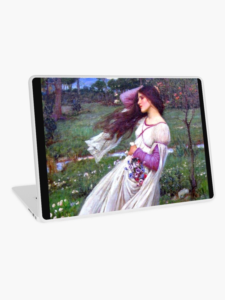 Aperçu 1 sur 2. Skin adhésive d'ordinateur avec l'œuvre Windflowers - John William Waterhouse créée et vendue par forgottenbeauty.