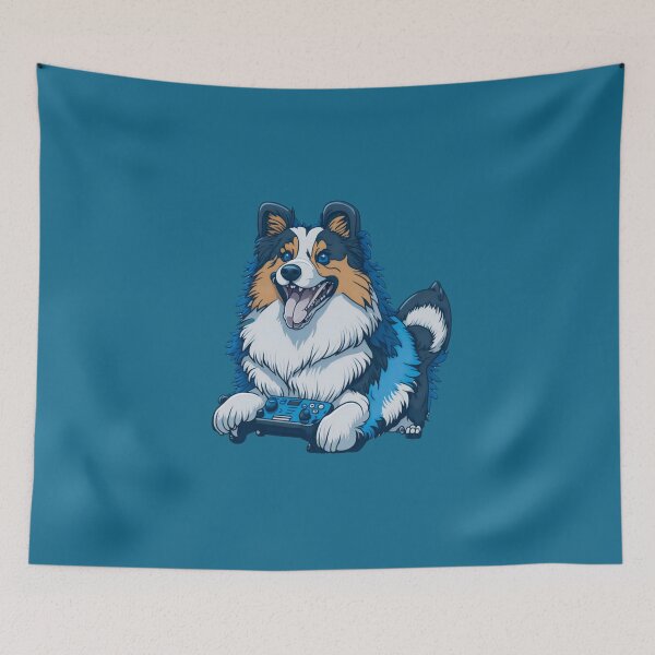 Item preview, Rough Collie Merle Dog Play Video Games designed and sold by DesignArtEmpire.