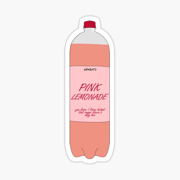 Vista previa del artículo con la obra «Limonada rosa - Los Wombats Pegatina», diseñado y vendido por Indiesigns.