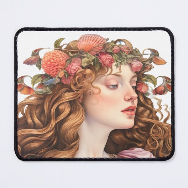 Item preview, Hello Summer: Botticelli-styled Summer Goddess Adorned with Flowers designed and sold by Evelyn Carter.