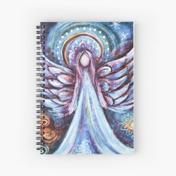 Angel Cool Blue Light Spiral Notebook