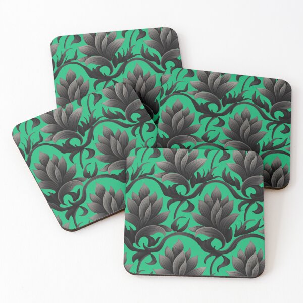 Item preview, Black flowers pattern designed and sold by DarkFablecation.