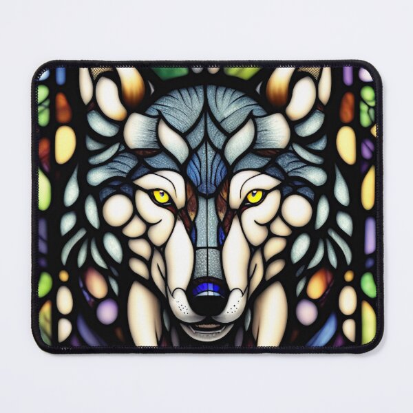 Item preview, Stained Glass Wolf Head designed and sold by DBSR-LLC.