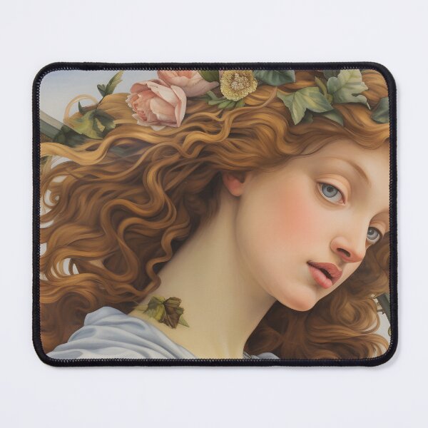 Item preview, Hello Summer: Botticelli-styled Summer Goddess Adorned with Flowers designed and sold by Evelyn Carter.