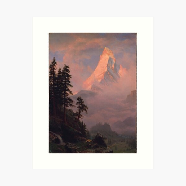 Item preview, Sunrise on the Matterhorn, by Albert Bierstadt. designed and sold by Historical Paintings.