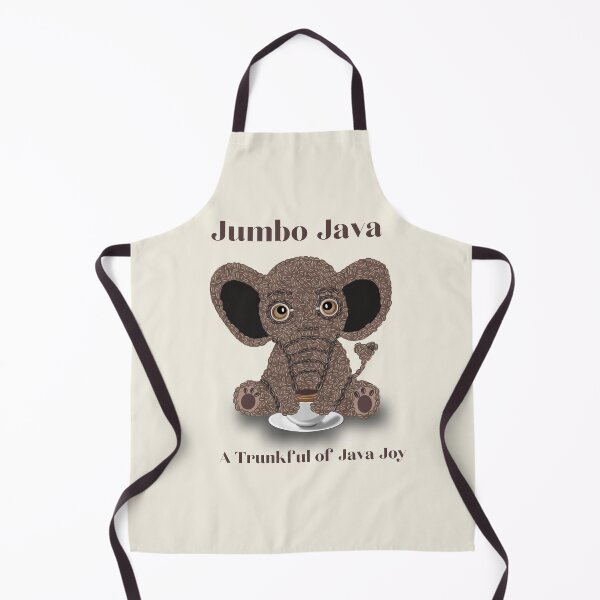 Item preview, Coffee Lovers-Jumbo Java- A Trunkful of Java Joy-Coffee gifts- Coffee Art -Cute Elephant-Coffee Bean Art designed and sold by artcolory.