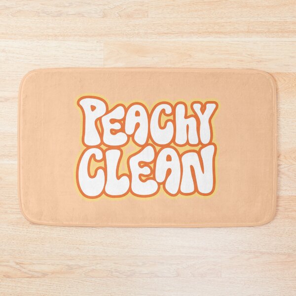 Item preview, Peachy Clean - Funny Saying - fun bath mat - Peachy Clean bathroom - Peachy Clean bath - bathroom decor groovy  designed and sold by retrippy.