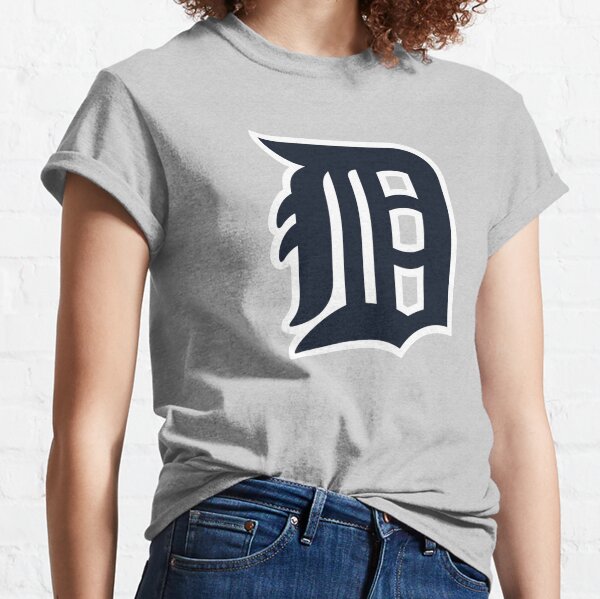 Majestic MLB Detroit Tigers 4th of July Big D Logo T-Shirt Men's Small Navy  Blue