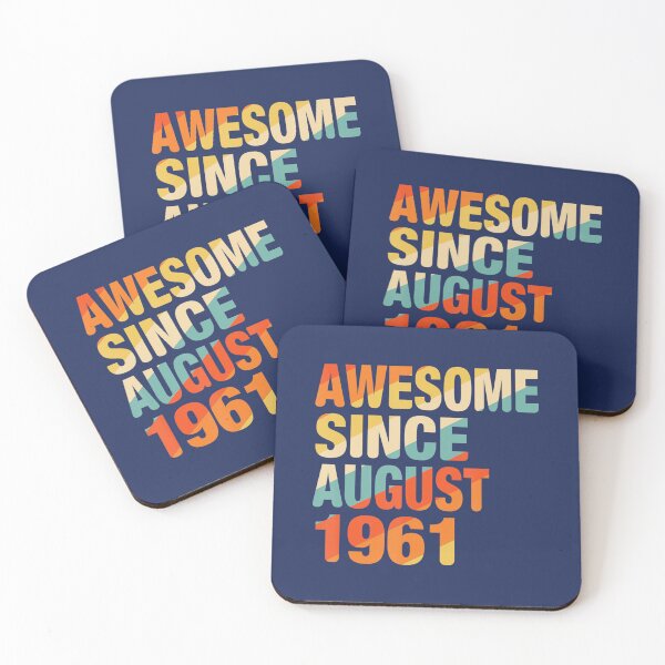Item preview, Vintage 61st Birthday Awesome Since August 1961 61 Years Old 	 	 designed and sold by xdmkomzqg22.