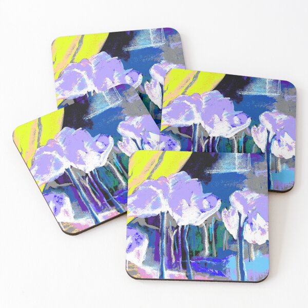 Item preview, Colourful abstract Tasmanian landscape designed and sold by SueHolmArt.