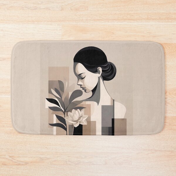Item preview, Abstract lady with flowers designed and sold by AwesomeAiArt.