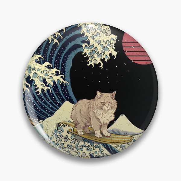 Item preview, Ragamuffin Cat Kanagawa Japanese Surfing Wave designed and sold by rafaeltto.