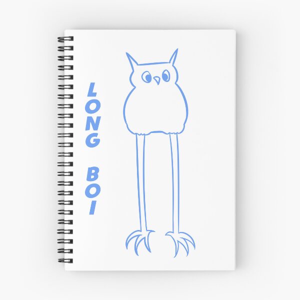 Aperçu de l'œuvre Texte Long Boi Hibou - Bleu créée et vendue par AryNecho.