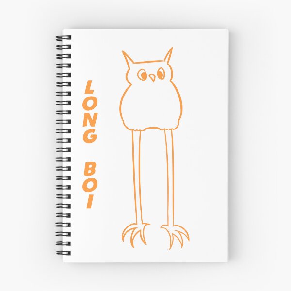 Aperçu de l'œuvre Long Boi Hibou Texte - Orange créée et vendue par AryNecho.