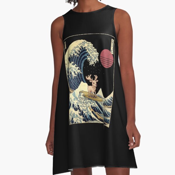 Item preview, Reindeer Kanagawa Japanese Surfing Wave designed and sold by rafaeltto.