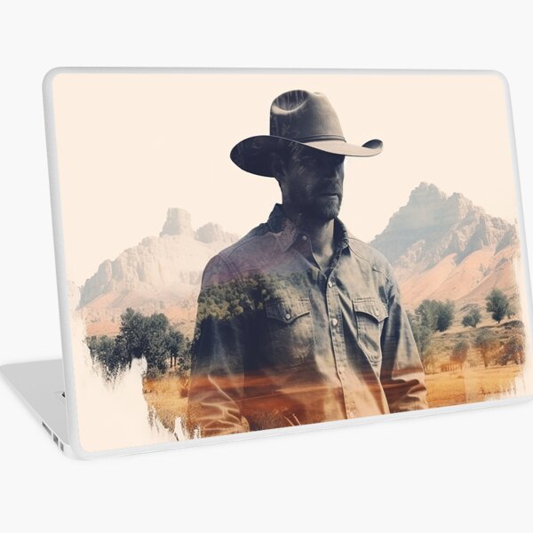 Cowboy in a Dusty Valley Double Exposure