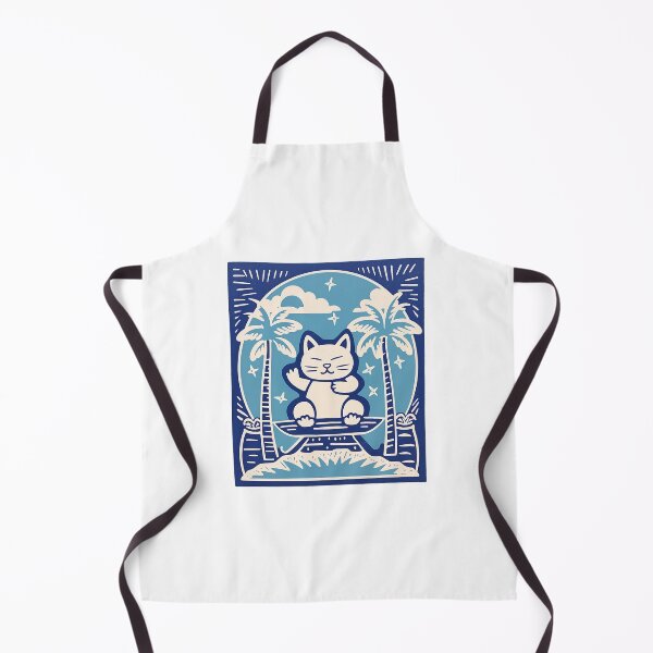 Item preview, Linocut Aloha Cat designed and sold by Kona Cat Creationz.