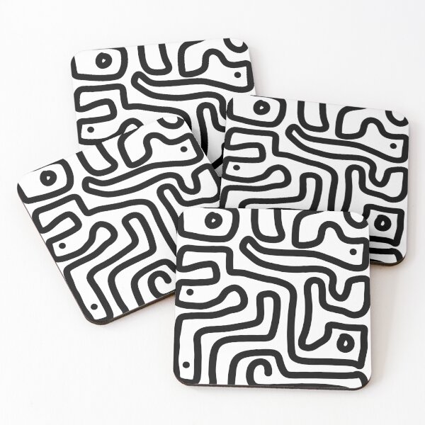 Item preview, Minimalist abstract black line drawing designed and sold by QuirkyFreq.