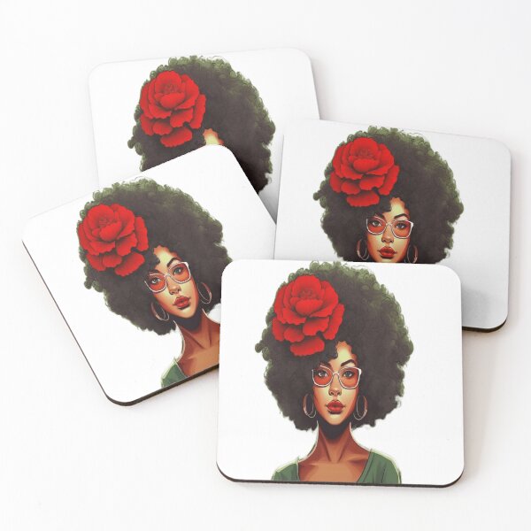 Item preview, Red Flower Afrogirl designed and sold by AWSai-4.