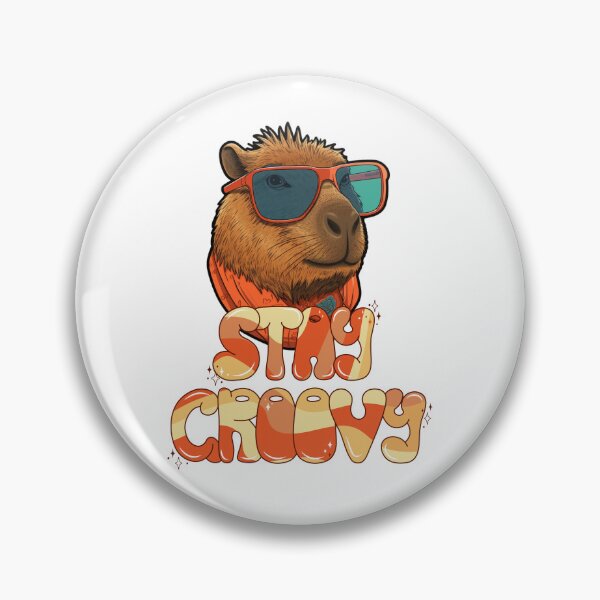 Item preview, Groovy Capybara Digital art designed and sold by Bitekiprintz.