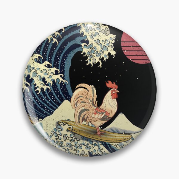 Item preview, Rooster Kanagawa Japanese Surfing Wave designed and sold by rafaeltto.