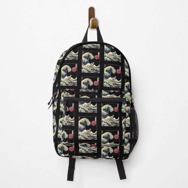 Item preview, Russian Blue Cat Kanagawa Japanese Surfing Wave designed and sold by rafaeltto.